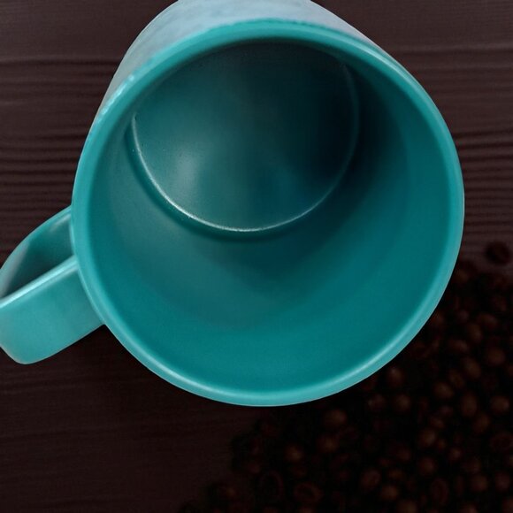 Starbucks "SUMATRA TIGER" Mug Teal Blue Green Embossed 12oz Coffee Tea 2018 - Picture 4 of 6